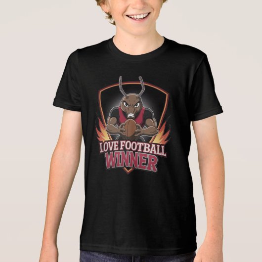 I love football Tri-Blend shirt (Voorkant)
