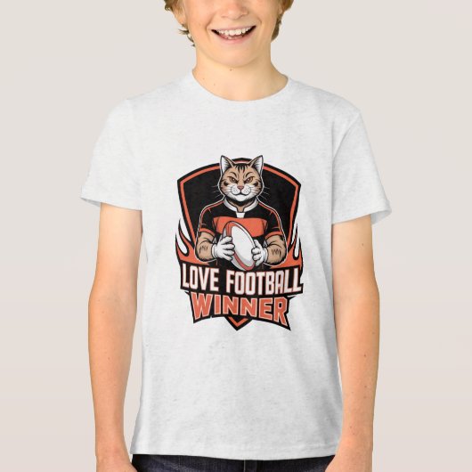 I love football Tri-Blend shirt (Voorkant)