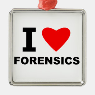 I Love Forensics Metalen Ornament