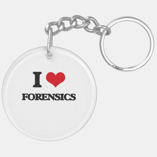 i LOVE fORENSICS Sleutelhanger (Achterkant Rechts)