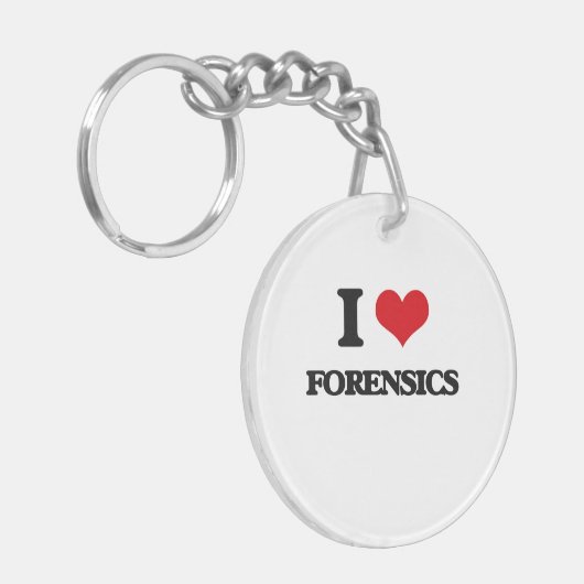 i LOVE fORENSICS Sleutelhanger (Voorkant Links)