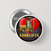 I Love Forklift Trucks Button Pin (Voorkant /achterkant)