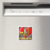 I Love Forklifts Trucks Magnet (In Situ (Lave-vaisselle))