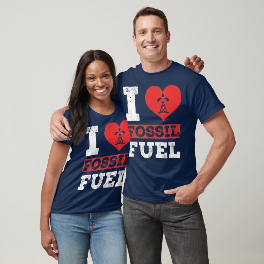 I Love Fossil carburants Tshirt Fossil Dinosaur (Unisexe)