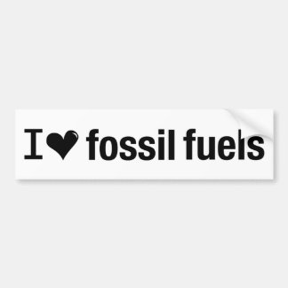 I Love Fossil Fuels Bumpersticker