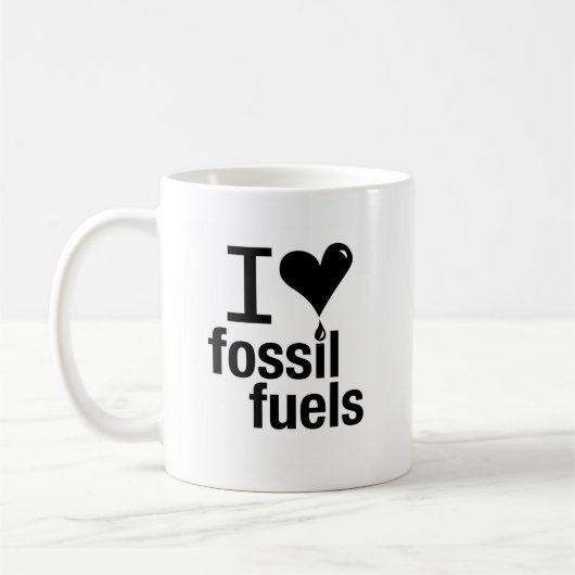 I Love Fossil Fuels Mok (Links)