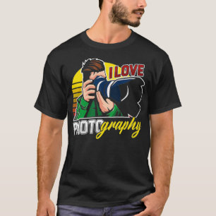 I Love Fotografie Fotograaf Cameraman Photogra T-shirt