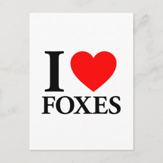 I Love Foxes Briefkaart
