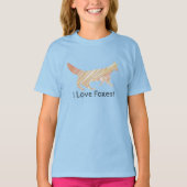 I Love Foxes Pattern Fled Silhouette Fox T-shirt (Voorkant)