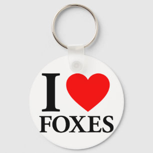 I Love Foxes Sleutelhanger