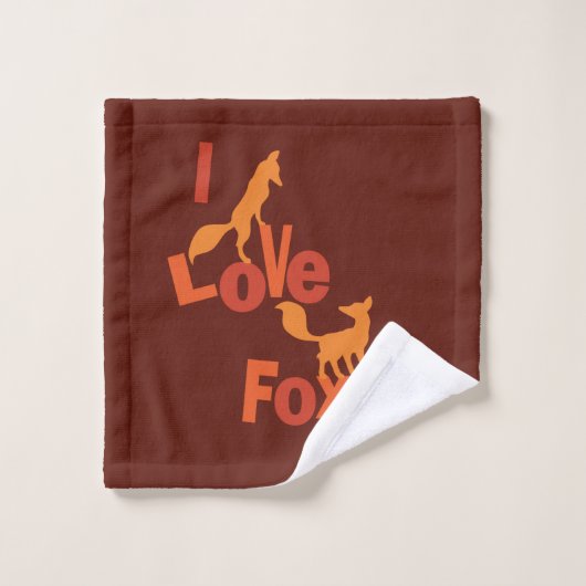 I Love Foxes Washandje (Wasdoekje)