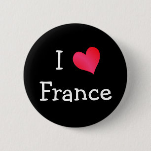 I Love France Ronde Button 5,7 Cm