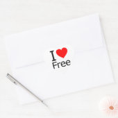 I Love Free Hart Sticker (Envelop)