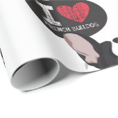 I Love French Bulldog Cadeaupapier (Rol Hoek)