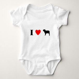 I Love French Bulldogs Romper