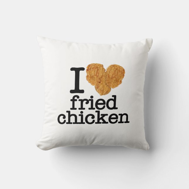 I Love Fried Chicken Kussen (Voorkant)