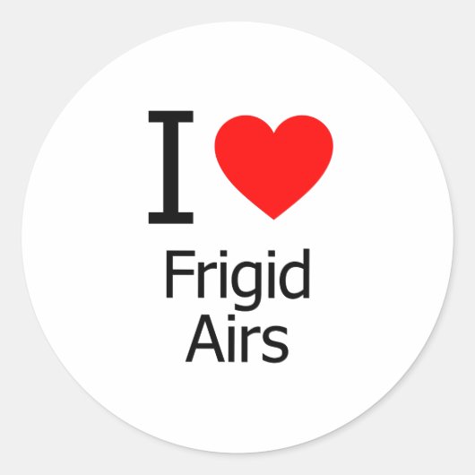 I Love Frigid Air Ronde Sticker (Voorkant)