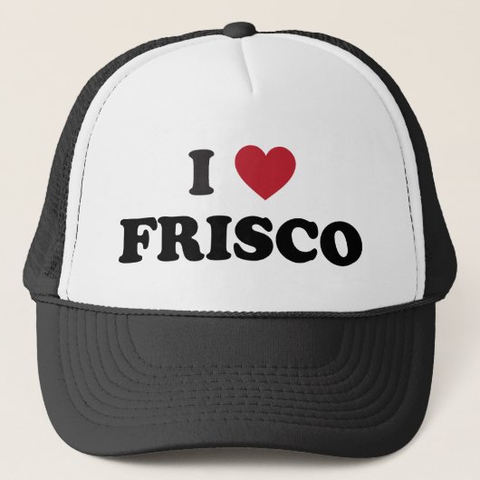 I Love Frisco Texas Trucker Pet (Voorkant)
