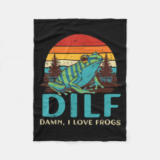 I Love Frogs Funny Adult Humor Joke Animal Women Fleece Deken