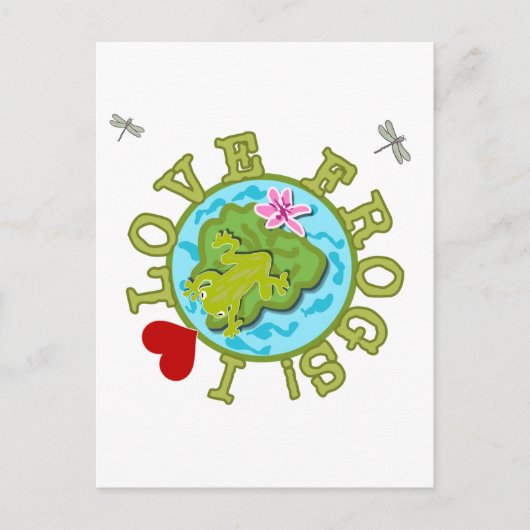 I Love Frogs Tshirts and Gifts Briefkaart (Voorkant)