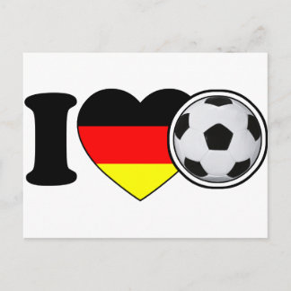 "I Love Fussball" — Mit Geloof Deutschlandherz Briefkaart