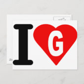 I-love-G. Briefkaart (Voorkant / Achterkant)