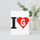 I-love-G. Briefkaart (Staand voorkant)