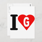 I-love-G. Briefkaart (Voorkant / Achterkant)