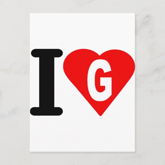 I-love-G. Briefkaart (Voorkant)