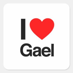 i love gael vierkante sticker