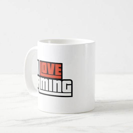 I Love Gaming Coffee Mok (Voorkant links)