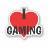 I Love Gaming Stickers - Stickers Gamer (Devant)