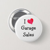 I Love Garage Sales Ronde Button 5,7 Cm (Voorkant /achterkant)