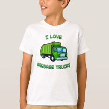 I Love Garbage Trucks Kinder Baby Shirt