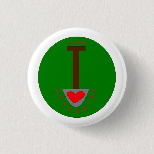 I Love Gardening Button (Voorkant)