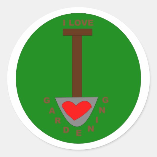 I Love Gardening Stickers (Devant)
