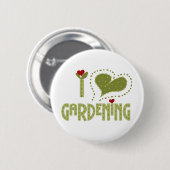 I Love Gardening Tshirts and Gifts Ronde Button 5,7 Cm (Voorkant /achterkant)