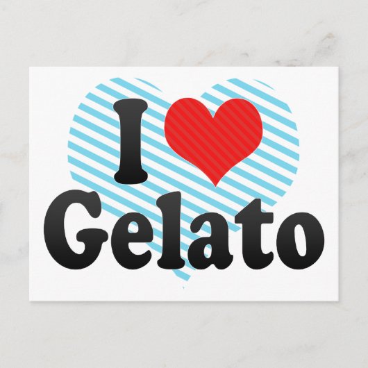 I Love Gelato Briefkaart (Voorkant)