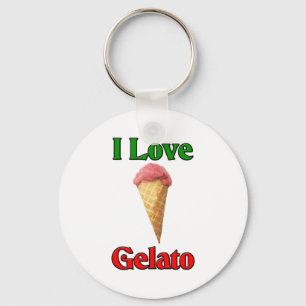 I Love Gelato (Italiaanse ijskap) Sleutelhanger
