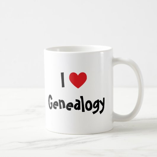 I Love Genealogie Koffiemok (Rechts)