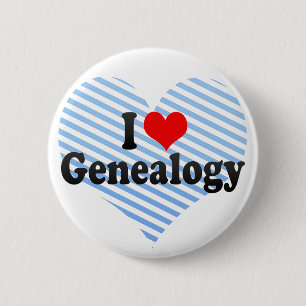 I Love Genealogie Ronde Button 5,7 Cm