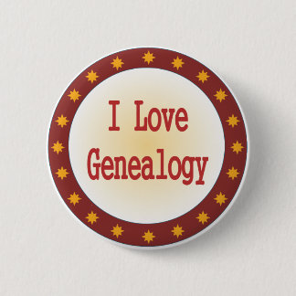 I Love Genealogie Ronde Button 5,7 Cm