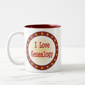 I Love Genealogie Tweekleurige Koffiemok