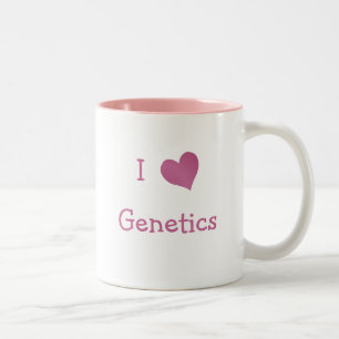 I Love Genetics Tweekleurige Koffiemok
