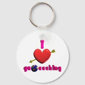 I Love Geocaching 3D art Sleutelhanger Geocacher S