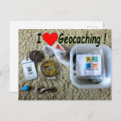 I Love Geocaching briefkaart: Open Cache Briefkaart (Voorkant / Achterkant)