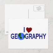 I Love Geography Briefkaart (Voorkant / Achterkant)