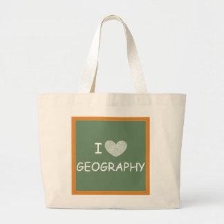 I Love Geography Grote Tote Bag