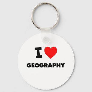 I Love Geography Sleutelhanger