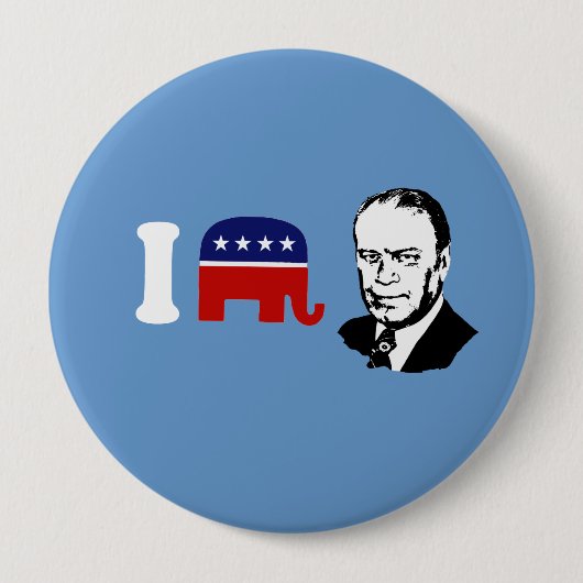 I Love Gerald Ford Ronde Button 4,0 Cm (Voorkant)